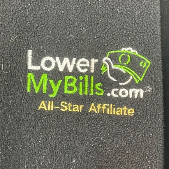 LowerMyBills.com All-Star Affiliate 2XL Fleece Jacket Black Zip DEVON & JONES - Picture 2 of 11